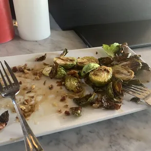 Brussel Sprouts Balsamic and Honey Glazed (at least after we stopped eating them half way through lol)