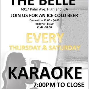 a poster for a karaoke party