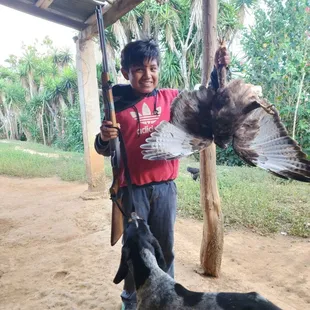 Hunting,fishing,having a good time