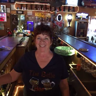 Martha Hall, Owner and Beer tender.