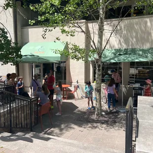Lower patio seating