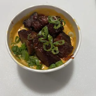 Beer mac with brisket