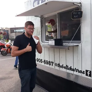 Thumbs up for the bell churros