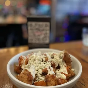 a bowl of food on a table