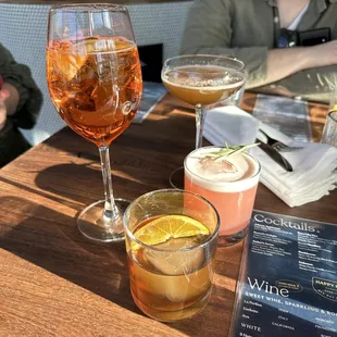 Aperol Sprits, Rackhouse, Sensei&apos;s Delight, Aether&apos;s Arrow