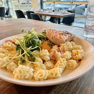 Carbonara w/ Grilled Salmon  @phidingthefam