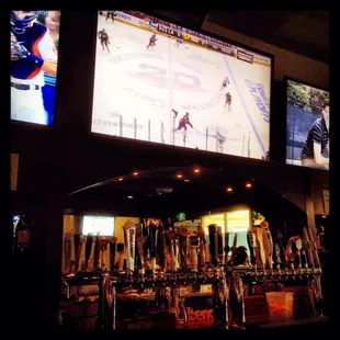 The big TV, go Ducks!