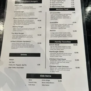 Menu as of 6/7/24