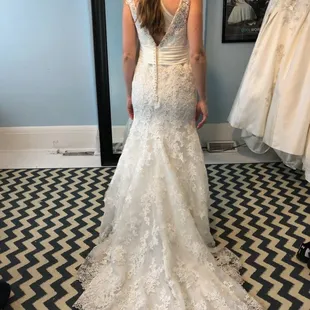 This is a dress I almost bought - they had so many great dresses to choose from and what a treat it was to try them on in this cool room!