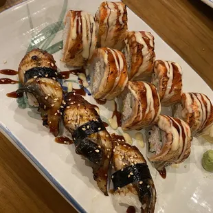 Seared Salmon Roll*  Unagi