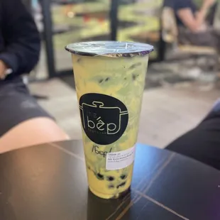 ig: @whatsviveating  |  kyoto matcha brulee milk tea