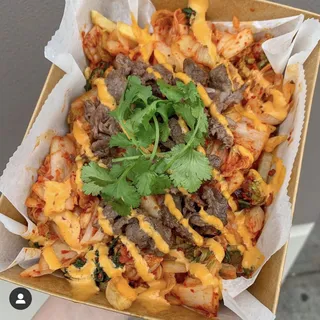 Kimchi Fries with Ribeye Beef