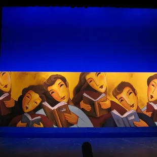 The 2012 JCC Annual Book Fair mural - painted by Natalie Estep.