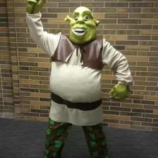 Went to get some coffee - met Shrek.