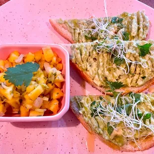 mango ceviche avocado toast