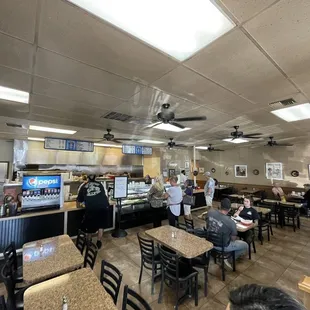 customers eating at the counter