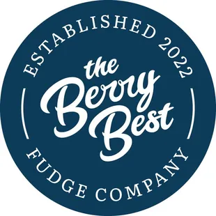 the logo for the berry best fudge company