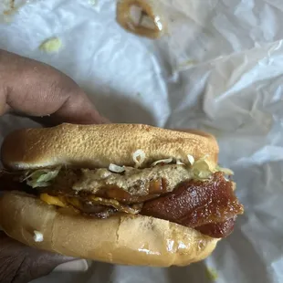 Turkey Burger W/ Cheese Bacon Grilled Onions No Tomato