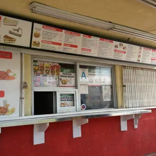 the menu of a fast food restaurant