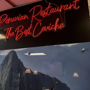 a sign for a restaurant