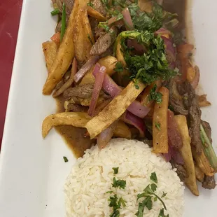 Lomo Saltado Plate
