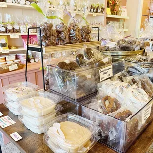 a variety of baked goods