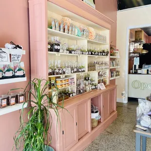 Popcorn and candies.