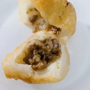 My childhood favorite. Ham Sui Gok or Crispy Dumpling (minced pork filling).