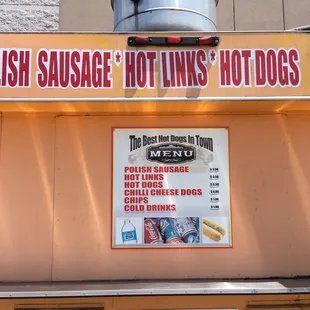 a hot dog stand