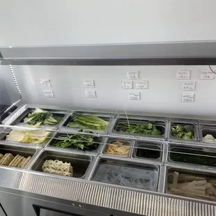 a variety of food items