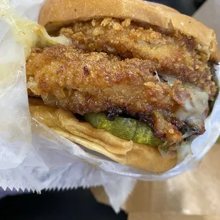 Honey maple chicken sandwich, she thiccccc