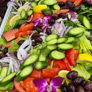 Catering tray salads