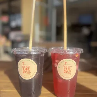 Dragonfruit Mojito and Acai &amp; Fresh Blueberry Mojito