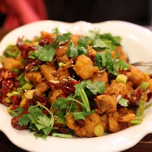 a plate of food on a table