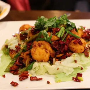 a plate of food on a table