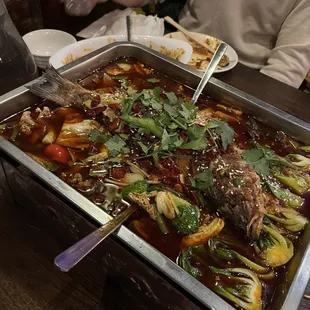 grilled fish, food
