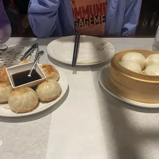 3. Steamed Red Bean Buns (4pc)