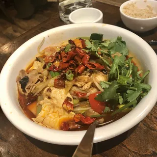 17. Szechuan Hot Pot Style Mixed Meat & Vegetable