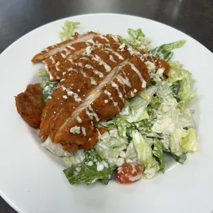 Crispy buffalo chicken salad