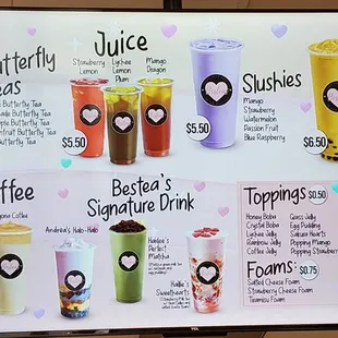 Menu (as of 3/5/2023)