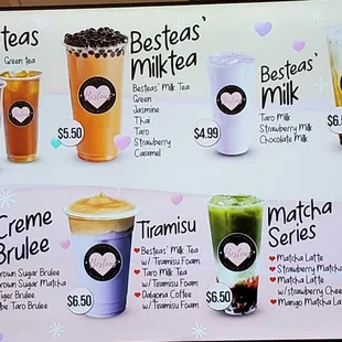 Menu (as of 3/5/2023)