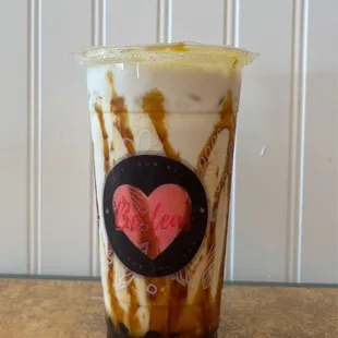 creme brulee with boba