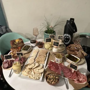 a table full of food