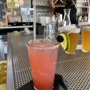 Blackberry-Jalapeño Margarita!  Mmm mmm GOOD!