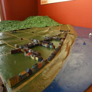 Miniature version of Cincinnati in 1804. The city barely passed Fourth Street