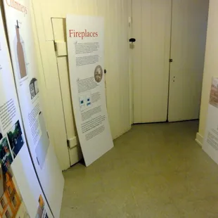 Betts History Exhibit, with the placards sadly propped up on the floor