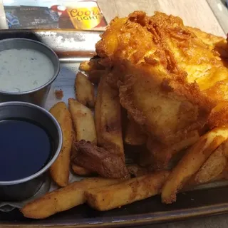 BIER BATTERED FISH N CHIPS