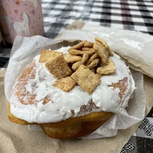 Cinnamon Toast Crunch donut