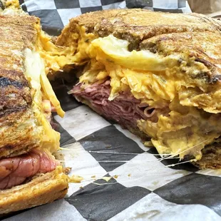 The Reuben. Hot and tasty.