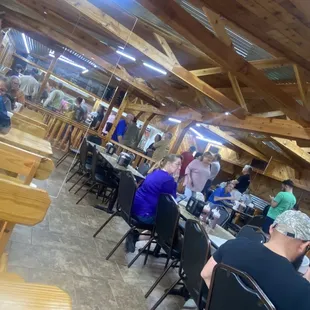 Super long line for the excitement